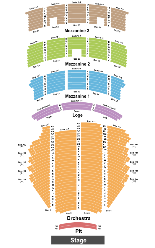 Paramount Theatre The Outsiders Seating Chart